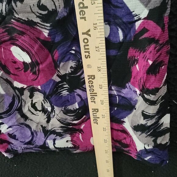 Axcess Womens Top Multi-Color Size Small 100% polyester Cap Sleeve Floral Design - Picture 4 of 12